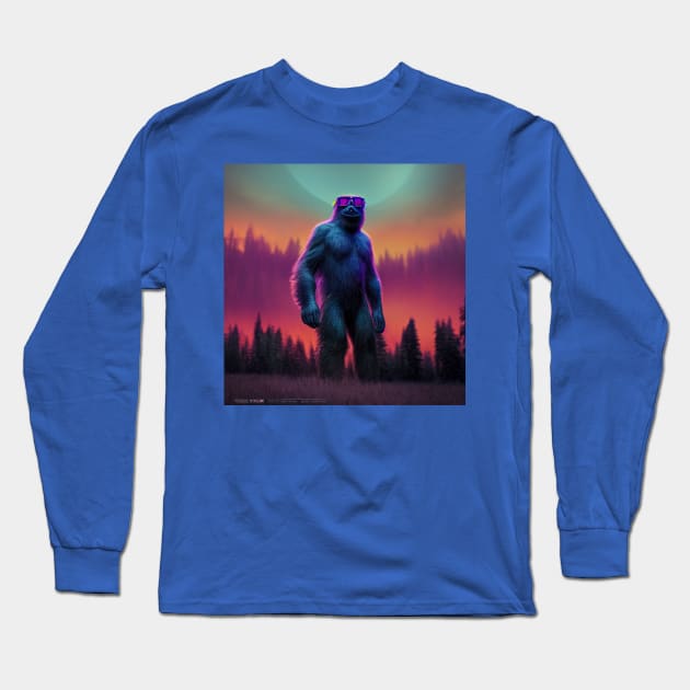 Dope Sasquatch in Nature Long Sleeve T-Shirt by Grassroots Green